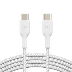 Belkin BOOST CHARGE™ USB-C/USB-C kabel, 1m, bílý - odolný Belkin BOOST CHARGE™ USB-C/USB-C kabel, 1m, bílý - odolný