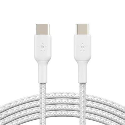 Belkin BOOST CHARGE™ USB-C/USB-C kabel, 1m, bílý - odolný Belkin BOOST CHARGE™ USB-C/USB-C kabel, 1m, bílý - odolný