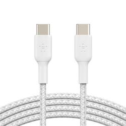 Belkin BOOST CHARGE™ USB-C/USB-C kabel, 2m, bílý - odolný Belkin BOOST CHARGE™ USB-C/USB-C kabel, 2m, bílý - odolný