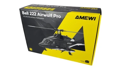 Amewi Bell 222 Airwolf Pro černo-bílý 6kanálový RC vrtulník s gyroskopem 3D/6G RTF