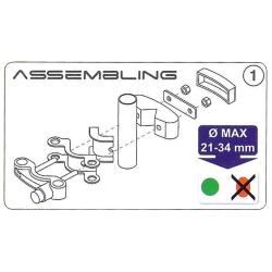 BELLELLI Držiak prednej sedačky HANDLEFIX 21-34 mm