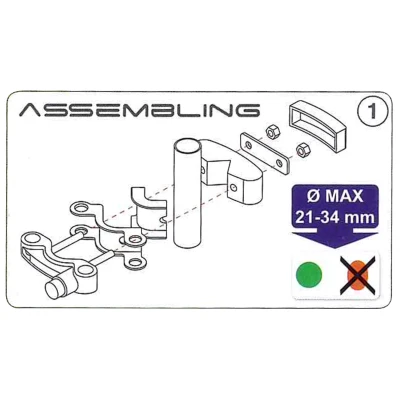 BELLELLI Držák přední sedačky HANDLEFIX 21-34 mm