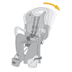 BELLELLI Tiger Relax B-FIX čierny-oranžový/oranžová zadná cyklosedačka