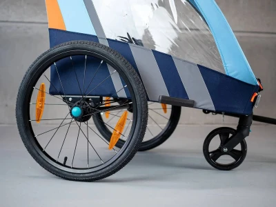 BELLELLI Trailblazer dětský vozík přívěs za kolo kočárek 2v1 modrý