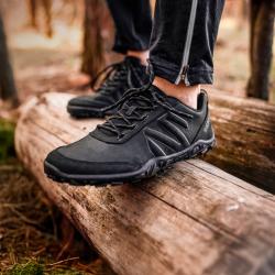 Bennon Barefoot Leather Graphite black barefooty