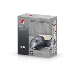 Bergner Kastrol litinový s poklicí EXCALIBUR 20 cm šedá
