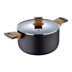 Bergner Kastrol s nepřilnavým povrchem a poklicí 24 cm Earth Black Bergner Kastrol s nepřilnavým povrchem a poklicí 24 cm Earth Black