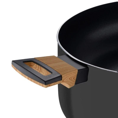 Bergner Kastrol s nepřilnavým povrchem a poklicí 24 cm Earth Black