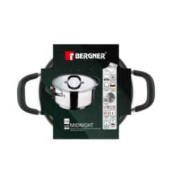 Bergner Kastrol s poklicí nerez MIDNIGHT 20 cm 2,3 litru
