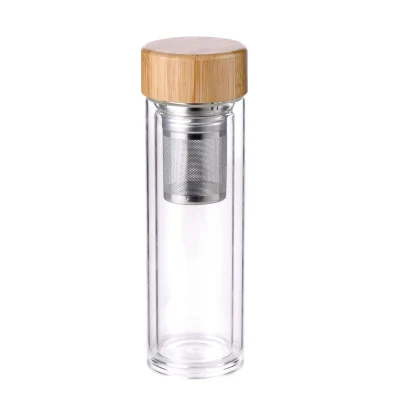 Bergner Lahev skleněná přenosná se sítkem 350 ml