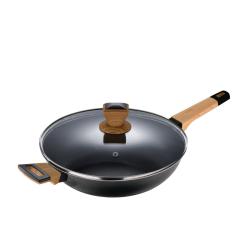 Bergner Pánev hluboká s nepřilnavým povrchem a poklicí 28 cm Earth Black Bergner Pánev hluboká s nepřilnavým povrchem a poklicí 28 cm Earth Black