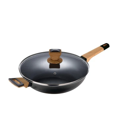 Bergner Pánev hluboká s nepřilnavým povrchem a poklicí 28 cm Earth Black Bergner Pánev hluboká s nepřilnavým povrchem a poklicí 28 cm Earth Black