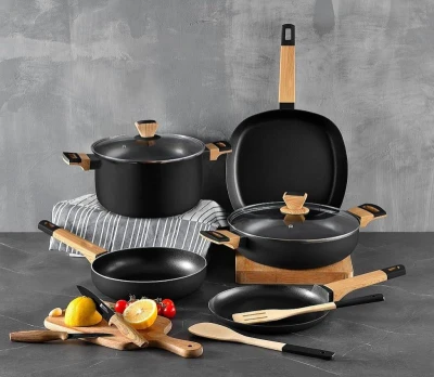 Bergner Pánev s nepřilnavým povrchem a poklicí 28 cm Earth Black
