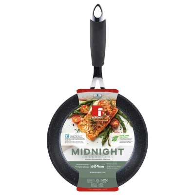 Bergner Pánev s nepřilnavým povrchem MIDNIGHT 24 cm zelená