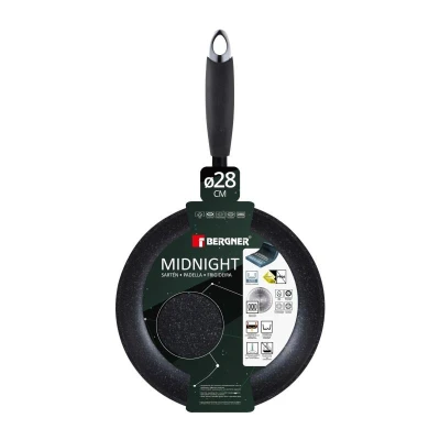 Bergner Pánev s nepřilnavým povrchem MIDNIGHT 28 cm zelená