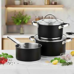 Bergner Sada nádobí nerez 5 ks Ronda černá