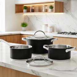 Bergner Sada nádobí nerez 5 ks Ronda černá