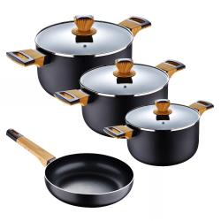 Bergner Sada nádobí s nepřilnavým povrchem 7 ks Earth Black Bergner Sada nádobí s nepřilnavým povrchem 7 ks Earth Black
