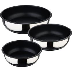 Bergner Sada pánví nerez s nepřilnavým povrchem ClickCook 3 ks 18, 20, 24 cm