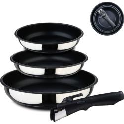 Bergner Sada pánví nerez s nepřilnavým povrchem ClickCook 3 ks 18, 20, 24 cm