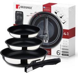 Bergner Sada pánví nerez s nepřilnavým povrchem ClickCook 3 ks 18, 20, 24 cm