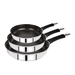 Bergner Sada pánví s nepřilnavým povrchem ALENA 18,20,24 cm nerez