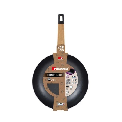 Bergner Wok pánev s nepřilnavým povrchem 28 cm Earth Black