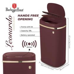 Berlingerhaus Bezdotykový odpadkový koš se senzorem 58 l Leonardo Collection
