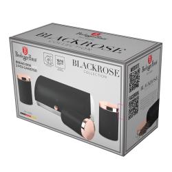 Berlingerhaus Chlebník a sada dóz na potraviny 4 ks Black Rose Collection