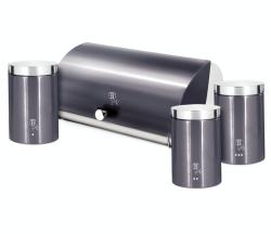 Berlingerhaus Chlebník a sada dóz na potraviny 4 ks Carbon PRO Line Berlingerhaus Chlebník a sada dóz na potraviny 4 ks Carbon PRO Line