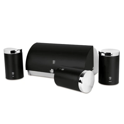 Berlingerhaus Chlebník a sada dóz na potraviny 4 ks Matte Black Collection Berlingerhaus Chlebník a sada dóz na potraviny 4 ks Matte Black Collection