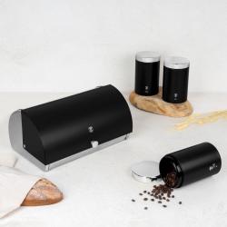 Berlingerhaus Chlebník a sada dóz na potraviny 4 ks Matte Black Collection