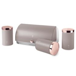 Berlingerhaus Chlebník a sada dóz na potraviny 4 ks Taupe Collection