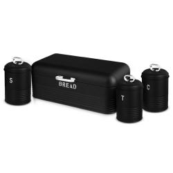 Berlingerhaus Chlebovka a dóza na potraviny sada 4 ks Black Silver Collection