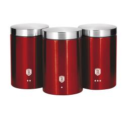 Berlingerhaus Dóza na potraviny sada 3 ks Burgundy Metallic Line