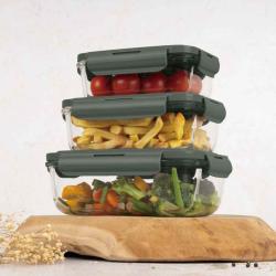 Berlingerhaus Dóza na potraviny sada 3 ks Matte Green Collection