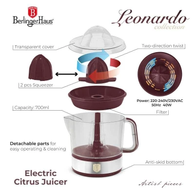 Berlingerhaus Elektrický lis na citrusy Leonardo Collection