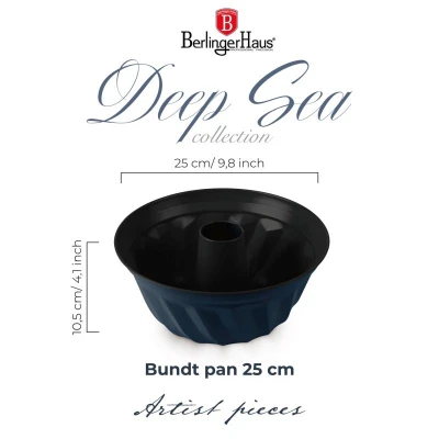 Berlingerhaus Forma na bábovku s titanovým povrchem 25 cm Deep sea Collection