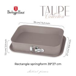 Berlingerhaus Forma na dort hranatá s titanovým povrchem 39x27 cm Taupe Collection