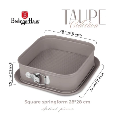 Berlingerhaus Forma na dort s titanovým povrchem 28x28 cm Taupe Collection