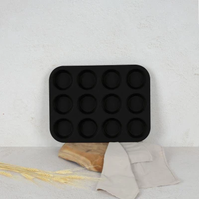 Berlingerhaus Forma na muffiny 12 ks Matte Black Collection