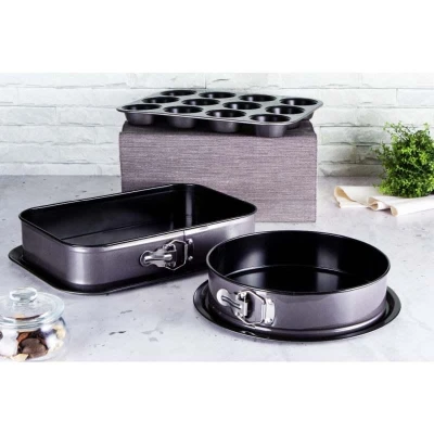 Berlingerhaus Formy na pečení s titanovým povrchem sada 3 ks Carbon PRO Line
