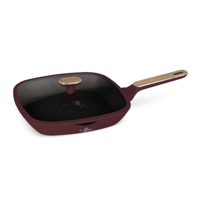 Berlingerhaus Grilovací pánev s titanovým povrchem a poklicí 28 cm Leonardo Nordic Collection Berlingerhaus Grilovací pánev s titanovým povrchem a poklicí 28 cm Leonardo Nordic Collection