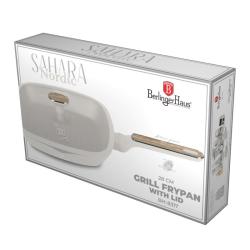 Berlingerhaus Grilovací pánev s titanovým povrchem a poklicí 28 cm Sahara Nordic Collection