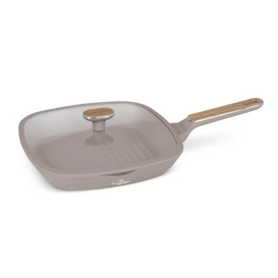 Berlingerhaus Grilovací pánev s titanovým povrchem a poklicí 28 cm Taupe Nordic Collection
