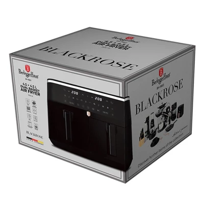 Berlingerhaus Horkovzdušná fritéza digitální dvojitá 4,5+4,5 L Black Rose Collection