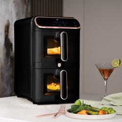 Berlingerhaus Teplovzdušná fritéza digitálna dvojitá 5,5+5,5 L Black Rose Collection