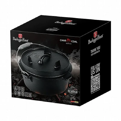 Berlingerhaus Hrnec litinový s poklicí 25 cm černý
