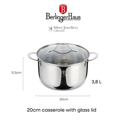 Berlingerhaus Hrnec s poklicí 20 cm nerez Silver Jewellery