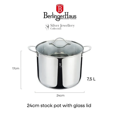 Berlingerhaus Hrnec s poklicí vysoký 24 cm nerez Silver Jewellery